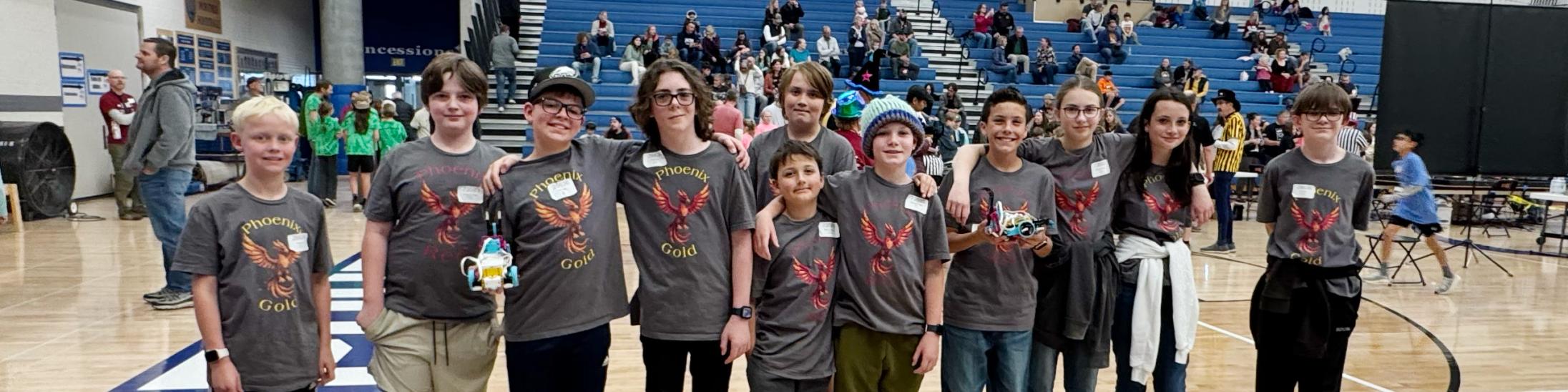 Boltz's Lego Robotics team at their first competition at Pourdre H.S.