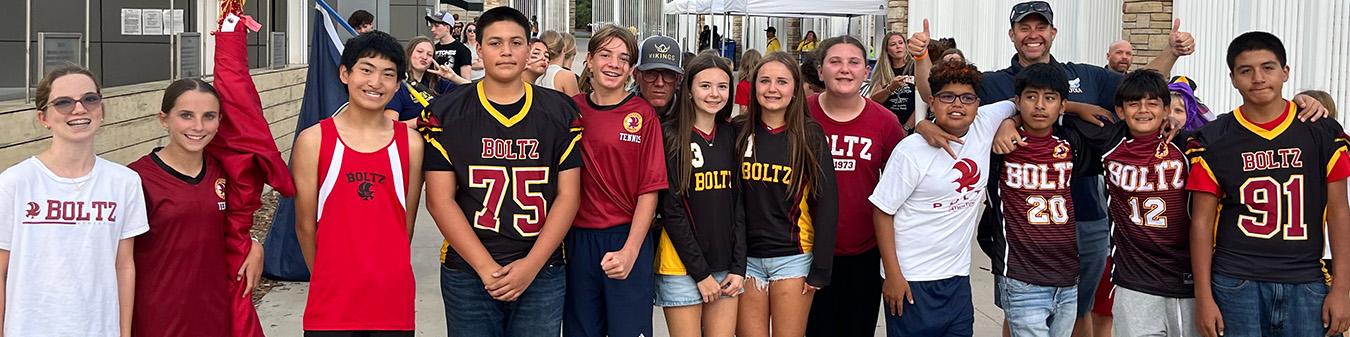 Student at CSU's stadium for Canvas Classic