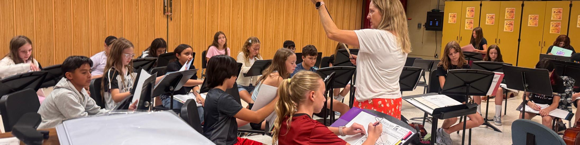 Students in Orchestra Class