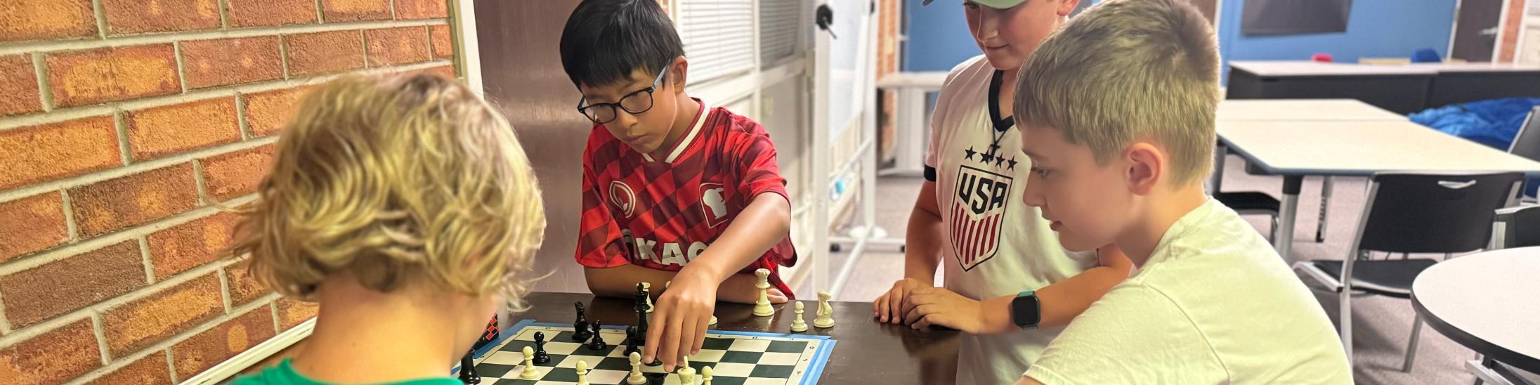 boys playing chess