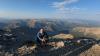 Ms Bohan on top of Grey's Peak with her dog Nala